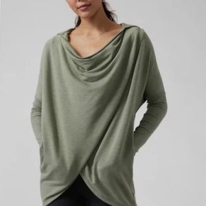 Lg.Athleta Purana Wrap Sweatshirt Beige/Cream